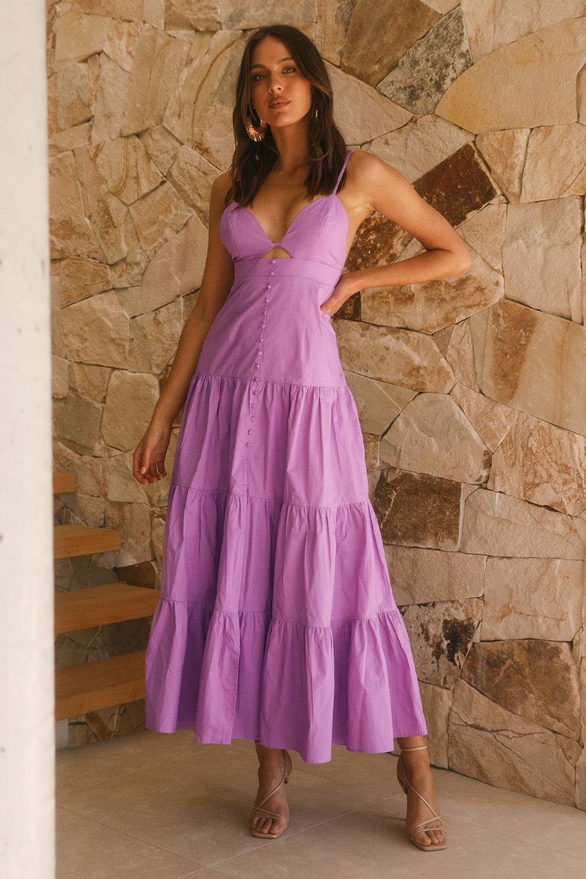 lilac maxi dress Celena Maxi Dress Lilac Burnout