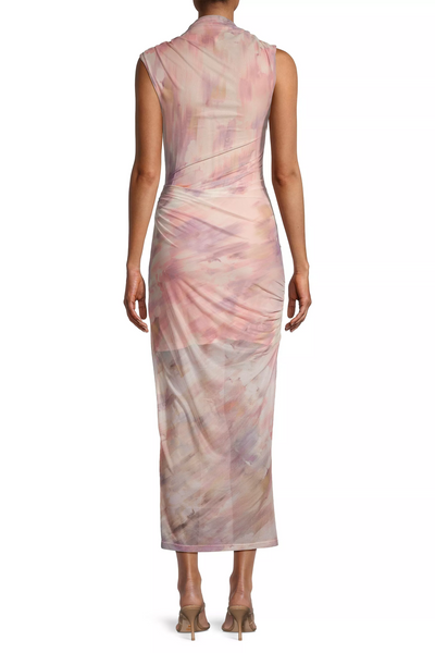 Misha Tillie Mesh Midi Dress - Waterlily Print - SHOPJAUS - JAUS