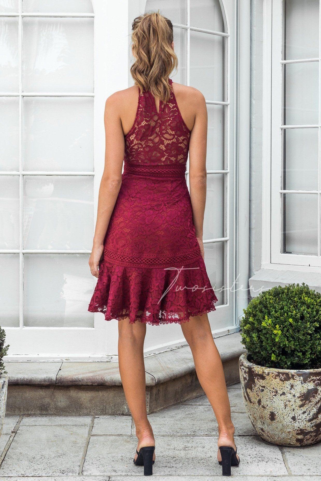 Violet Dress - Red - SHOPJAUS - JAUS