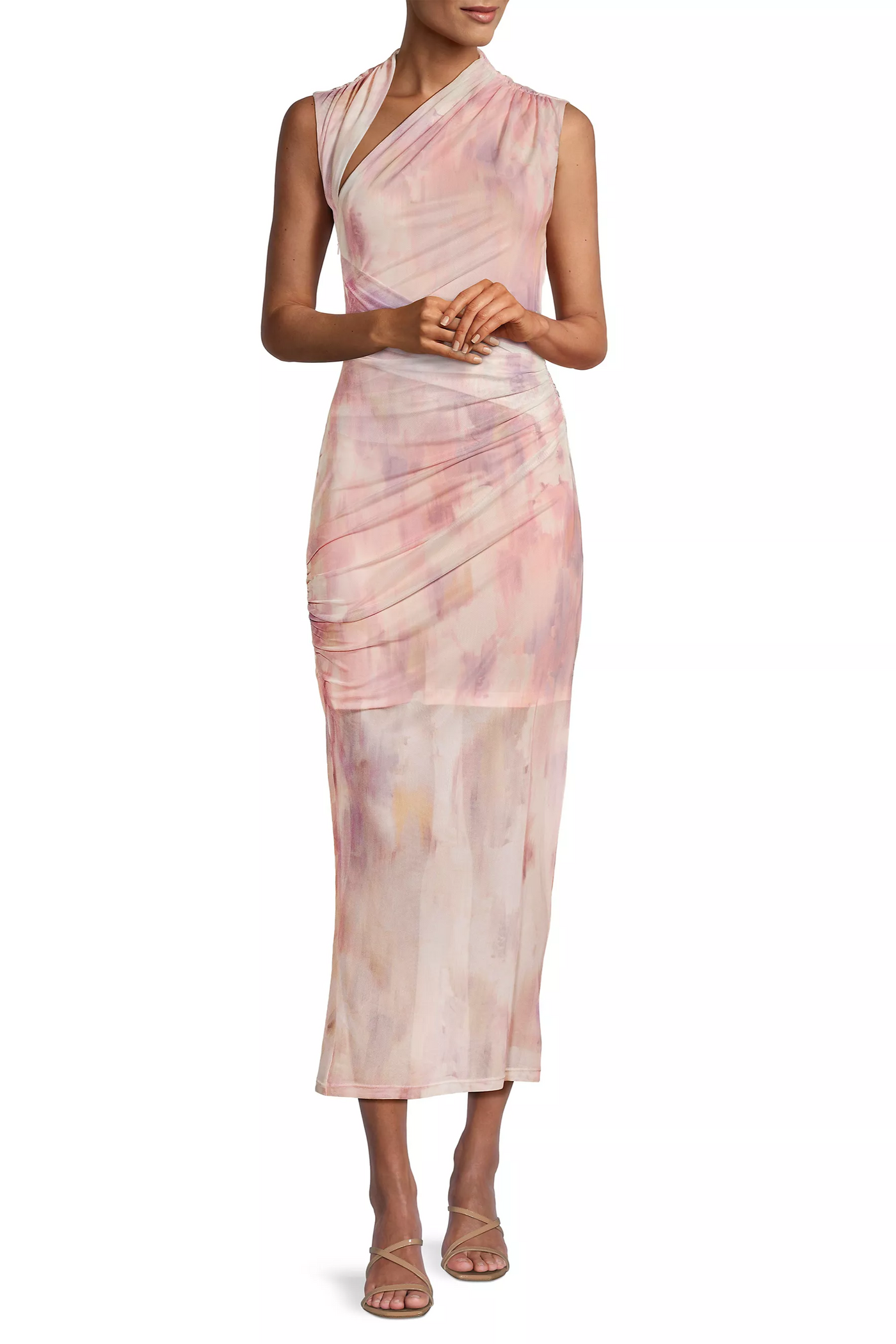 Misha Tillie Mesh Midi Dress - Waterlily Print - SHOPJAUS - JAUS