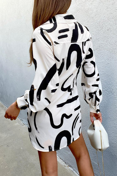 Yorke Shirt Dress - Sand/Black - JAUS