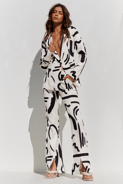 Yorke Suit Pant - Sand/Black - JAUS