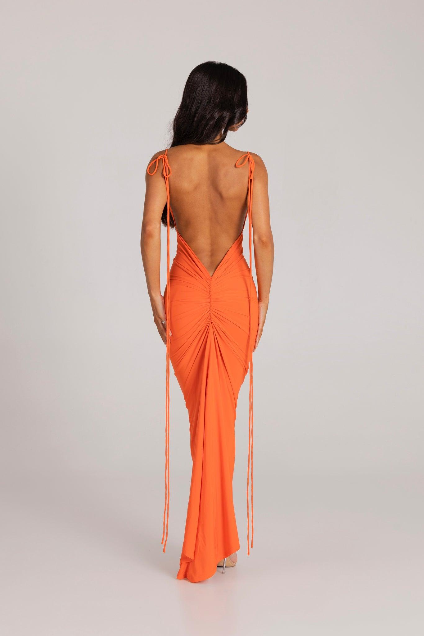 Zahara Gown - Orange - JAUS