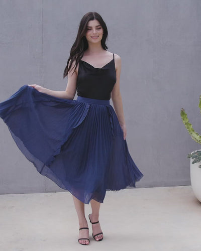 Maia Skirt - Steel Blue